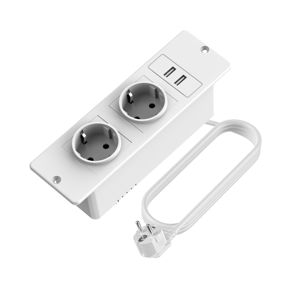 EU White Recessed Power Strip  - đánh giá và giá Commercial Kitchen Worktops